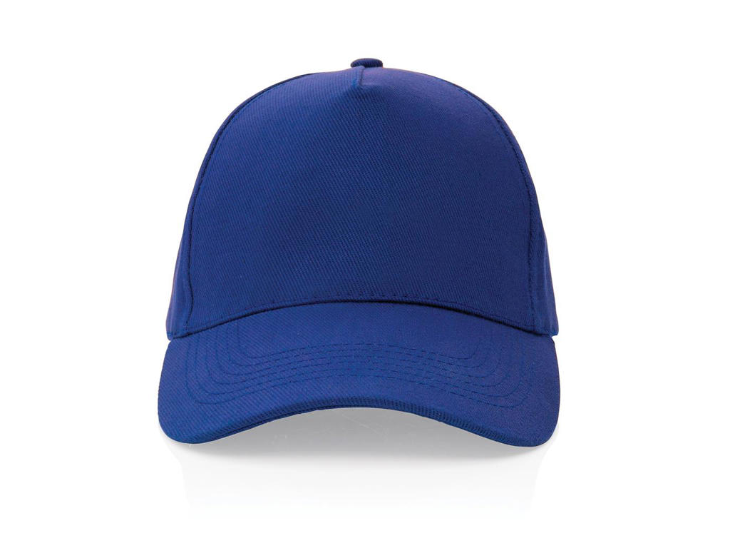 Impact 5 Panels cap, 280gr Genanvendelig Bomuld, med Aware&trade;, blå