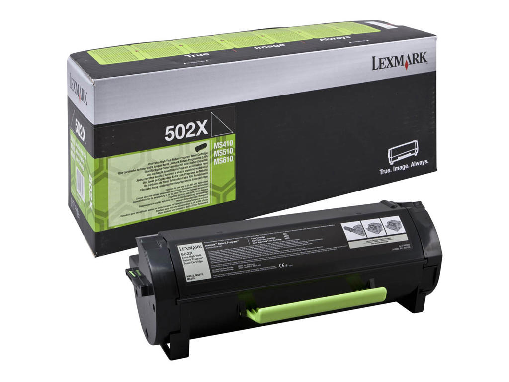 Lexmark toner 502X 50F2X00 sort, 10000 sider
