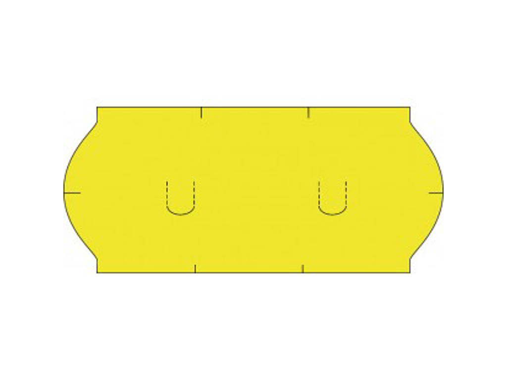 Prisetiket 26x12mm permanent gul