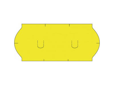 Prisetiket 26x12mm permanent gul