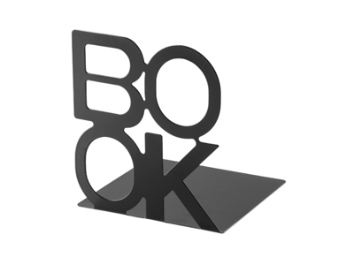 Bogstøtte metal BOOK 140x125mm sort 2 stk