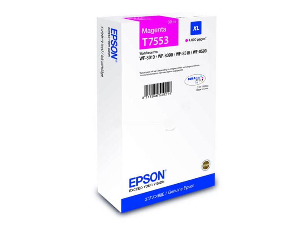 Epson blæk T7553 XL magenta, 4000 sider