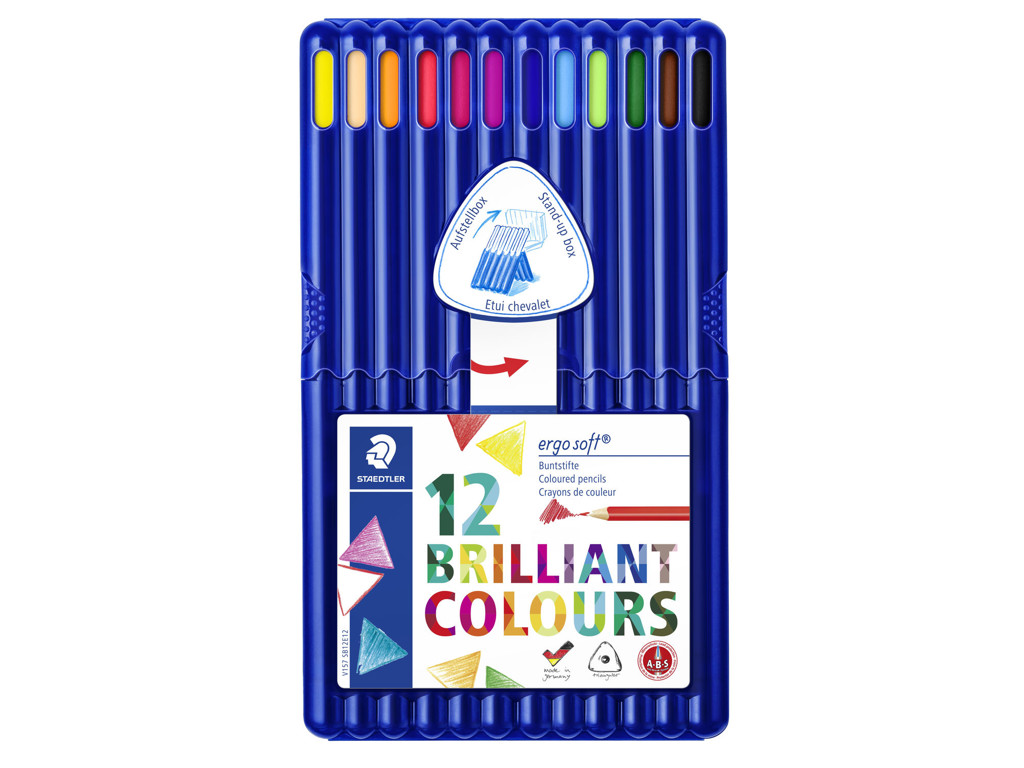 Farveblyant Ergosoft 157-SB12 12 ass. farver