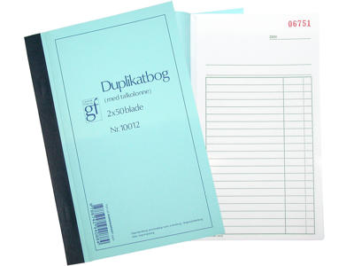 Duplikatbog GF10012 108x200mm 2x50 blade