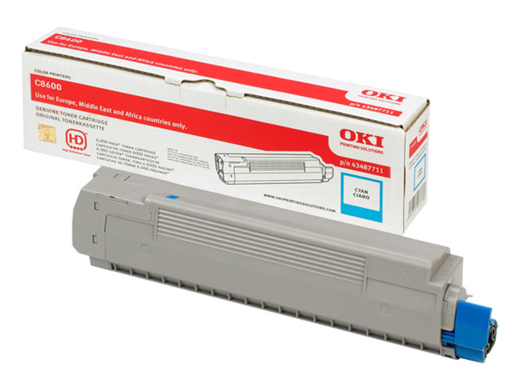 OKI toner C8600/8800 Cyan, 6000 sider