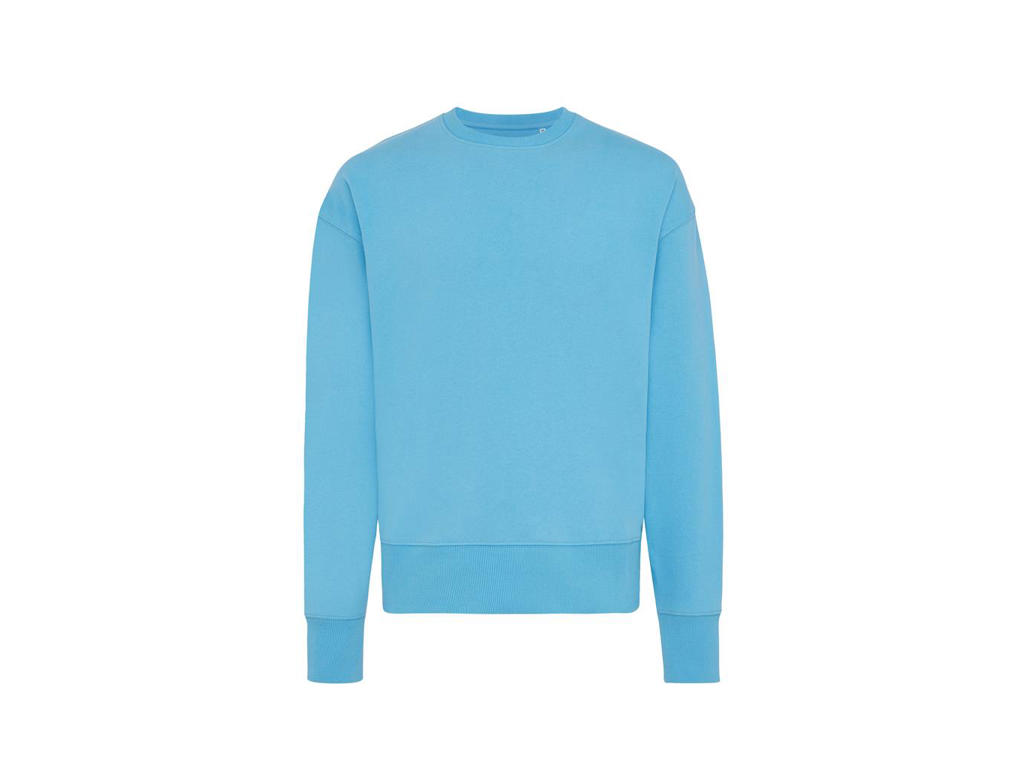 Iqoniq Kruger afslappet Crew neck i genanvendt bomuld, tranquil blue