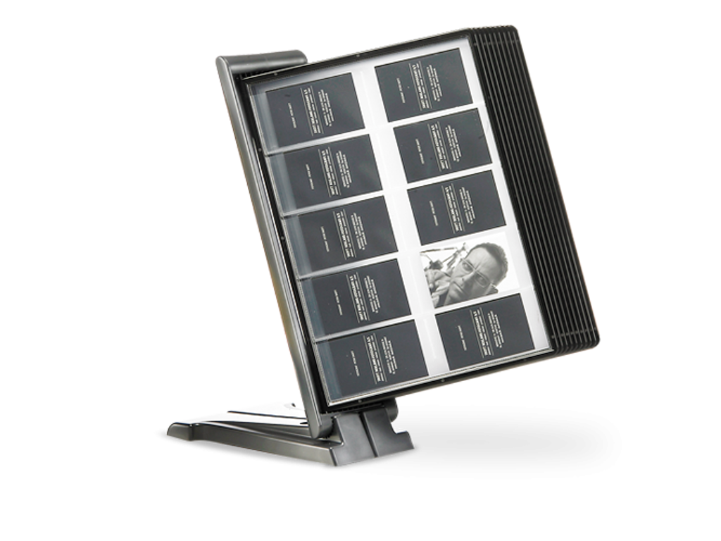 Registerlomme QuickLoad A4 antracit 5 stk visitkort 