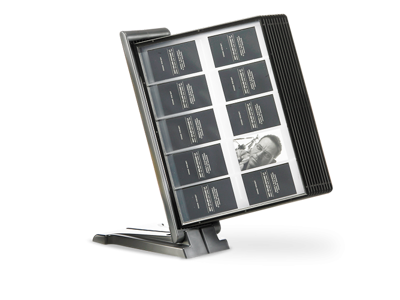 Registerlomme QuickLoad A4 antracit 5 stk visitkort 