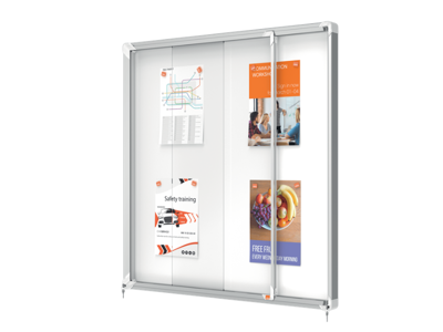 Opslagsskab | Nobo | 12xA4 | magnetisk | indendørs brug | med skydelåge