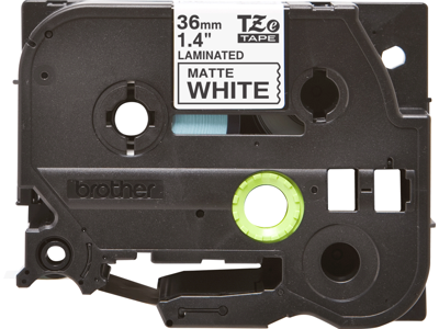 Brother tape TZeM261 36mm sort/mat hvid