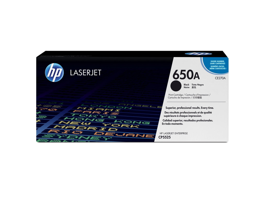 HP 650A toner CE270A sort, 13500 sider