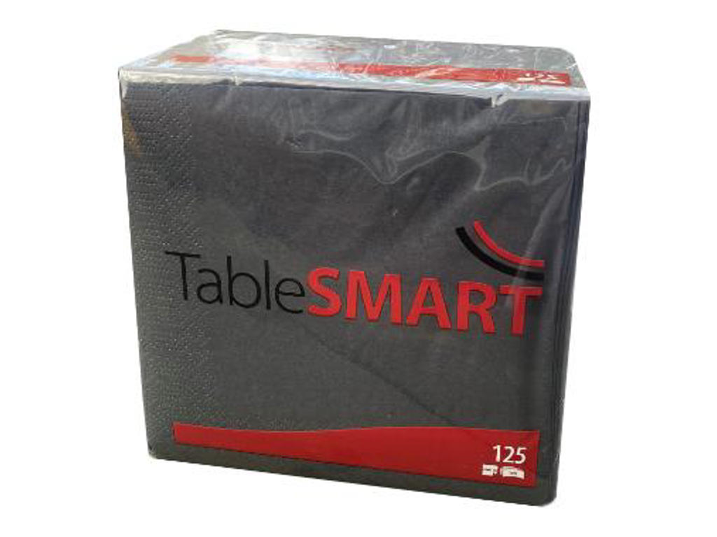 Servietter 33x33 cm 3-lags sort 8x125 stk