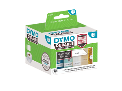 Dymo etiketter 25x25mm 2x850 stk. ekstra klæb 