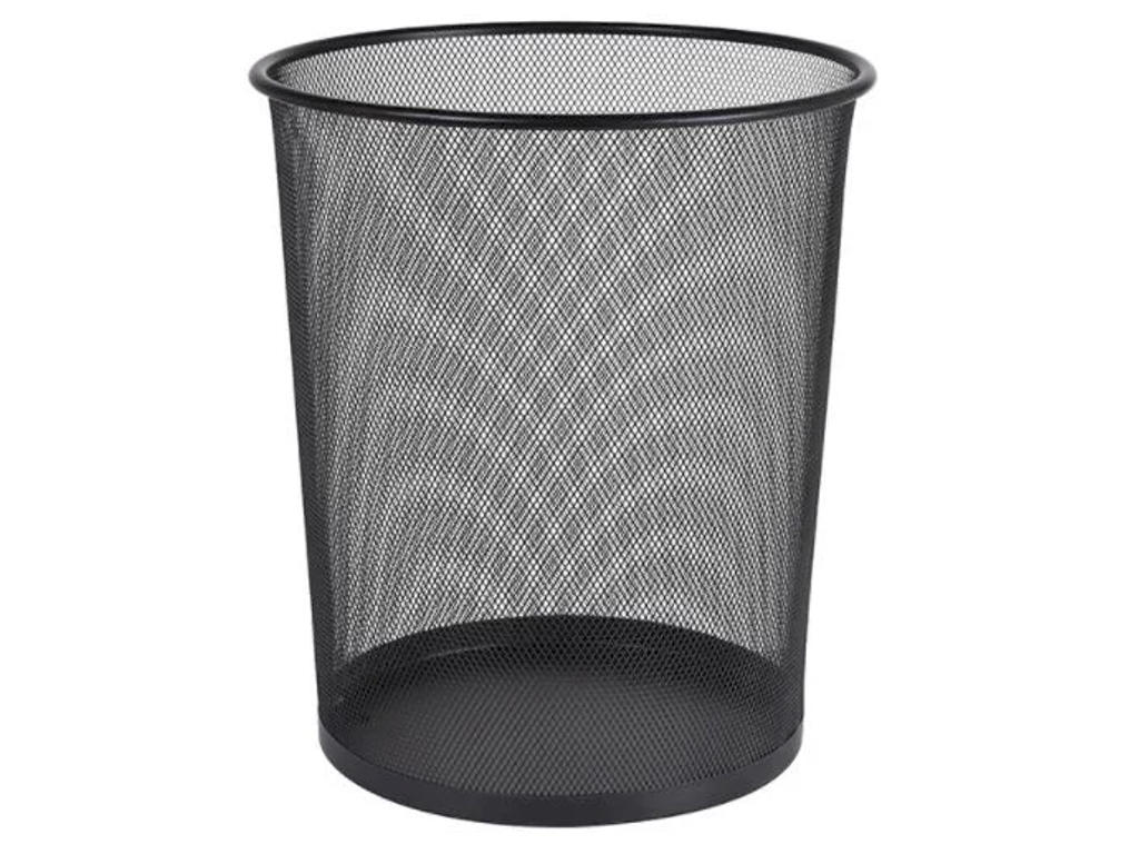 Papirkurv tråd metal 11 liter sort