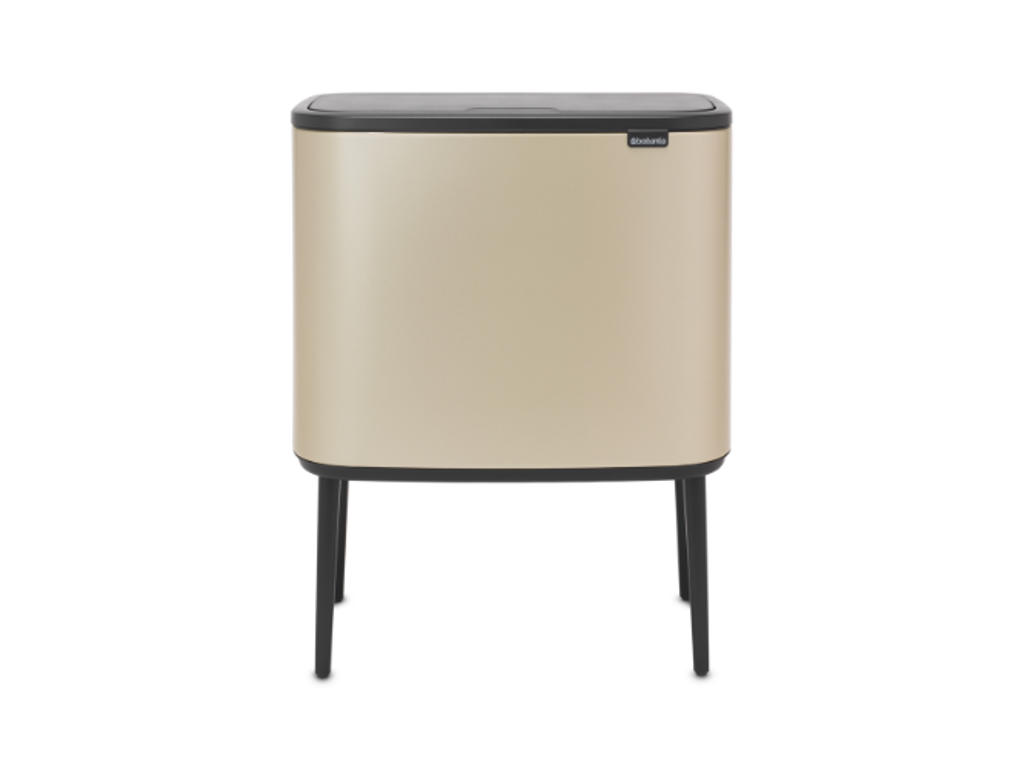 Brabantia Affaldsspand med låg | Bo Touch Bin | 3 x 11 Liter | Champagne