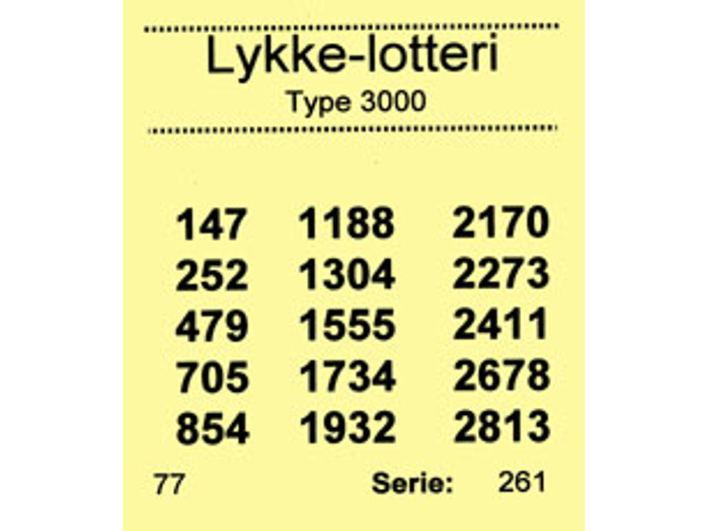 Lykke lotteri 4500 gul