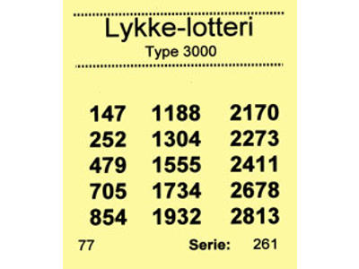 Lykke lotteri 4500 gul