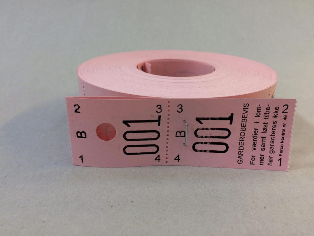 Garderobemærke 48 rosa 2-delt, 2x500