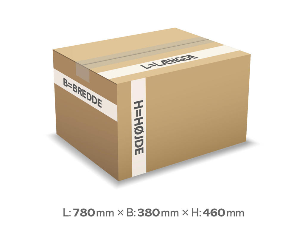 Papkasse 780x380x460 mm 7 mm - 136 liter 