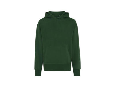 Iqoniq Yoho afslappet hoodie i genanvendt bomuld, forest green
