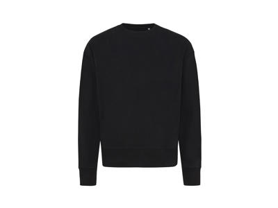 Iqoniq Kruger afslappet Crew neck i genanvendt bomuld, sort