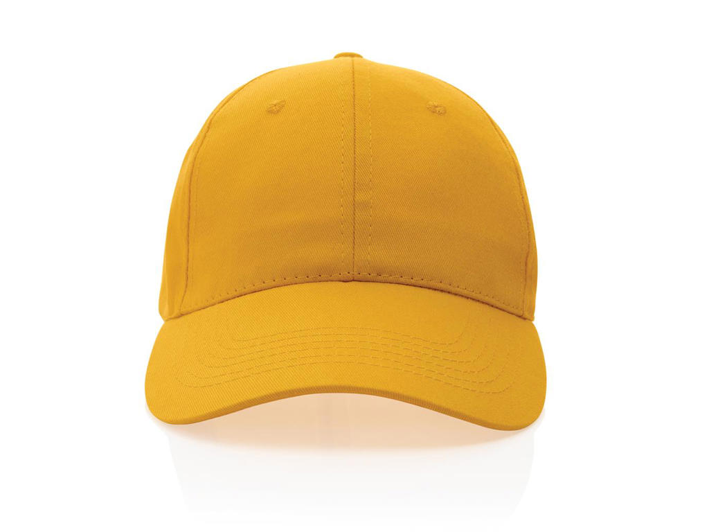 Impact 6 Panels cap, 190gr Genanvendt Bomuld med Aware&trade;, gul