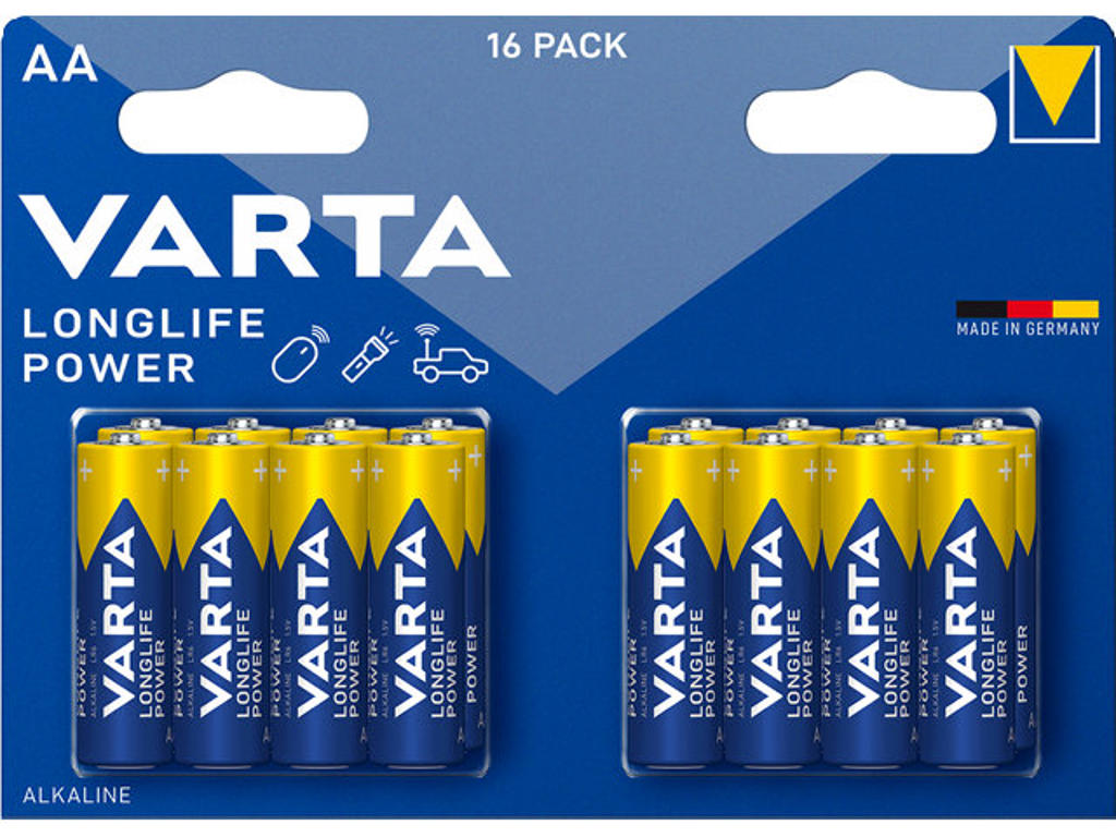 Batteri Varta Longlife Power AA 16 stk