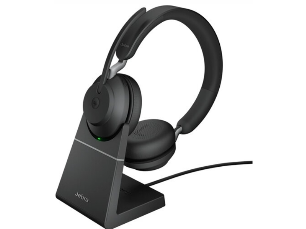 Headset Jabra Evolve2 65 MS stereo USB-C med ladestander  sort