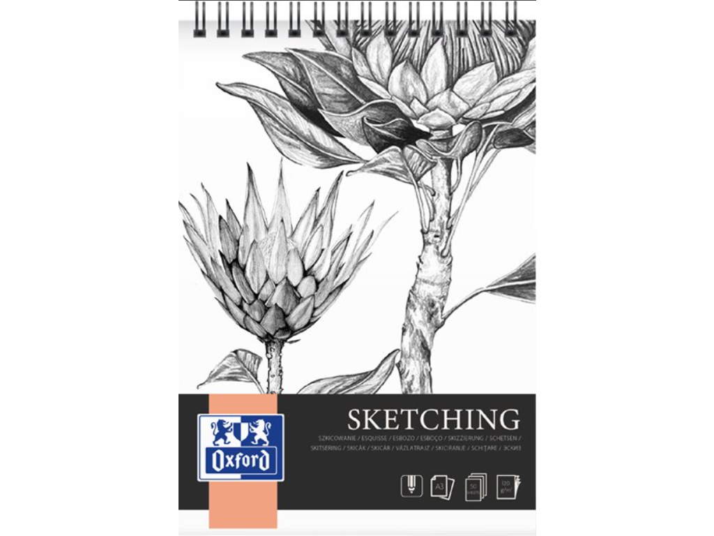 Skitseblok A3 120gr Oxford 50 ark