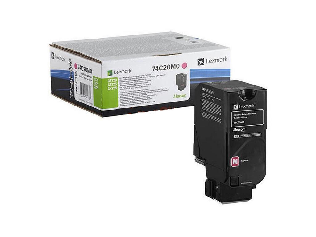 Lexmark toner 74C20M0 magenta, 3000 sider