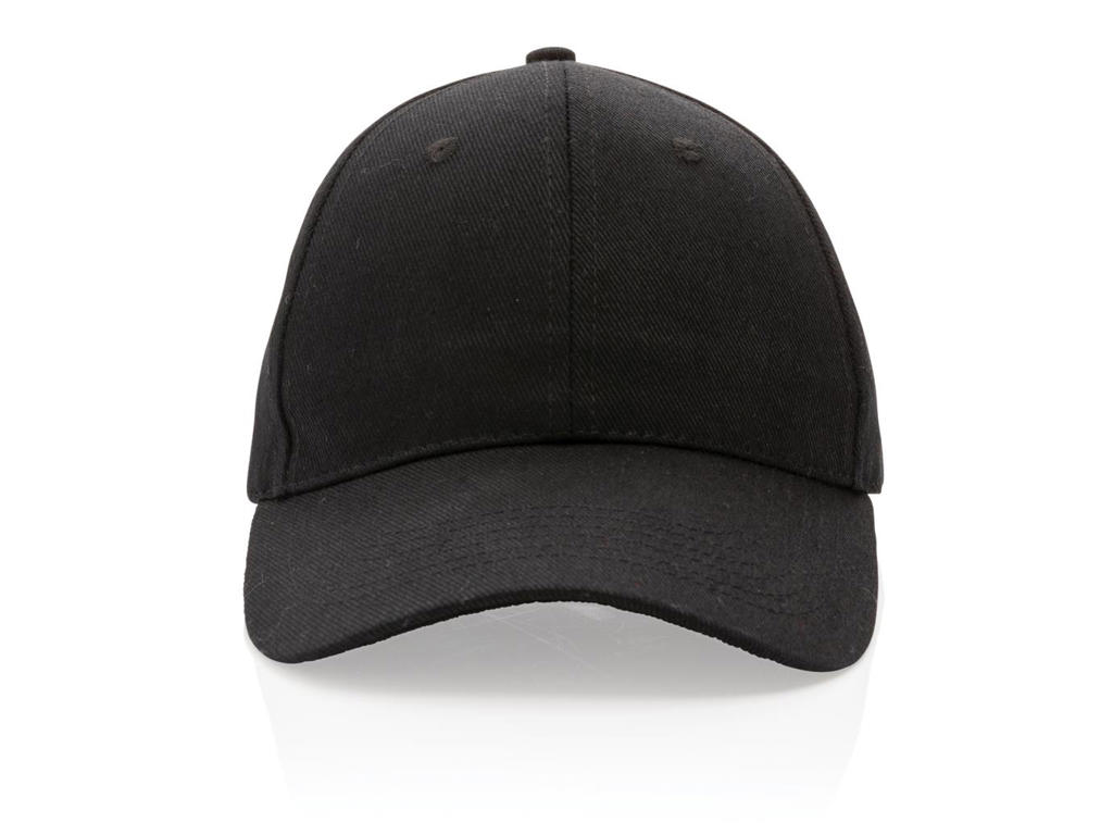 Impact 6 Panels cap, 280gr Genanvendt Bomuld, Aware&trade; Tracer, Sort