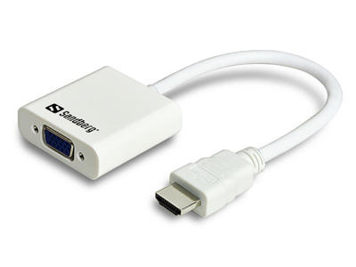 Adapter HDMi til VGA hun hvid