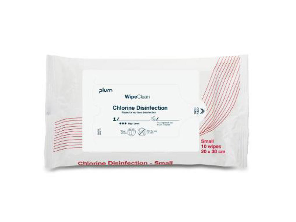 Desinfektionsserviet Plum med klor 30x20 cm 10 stk