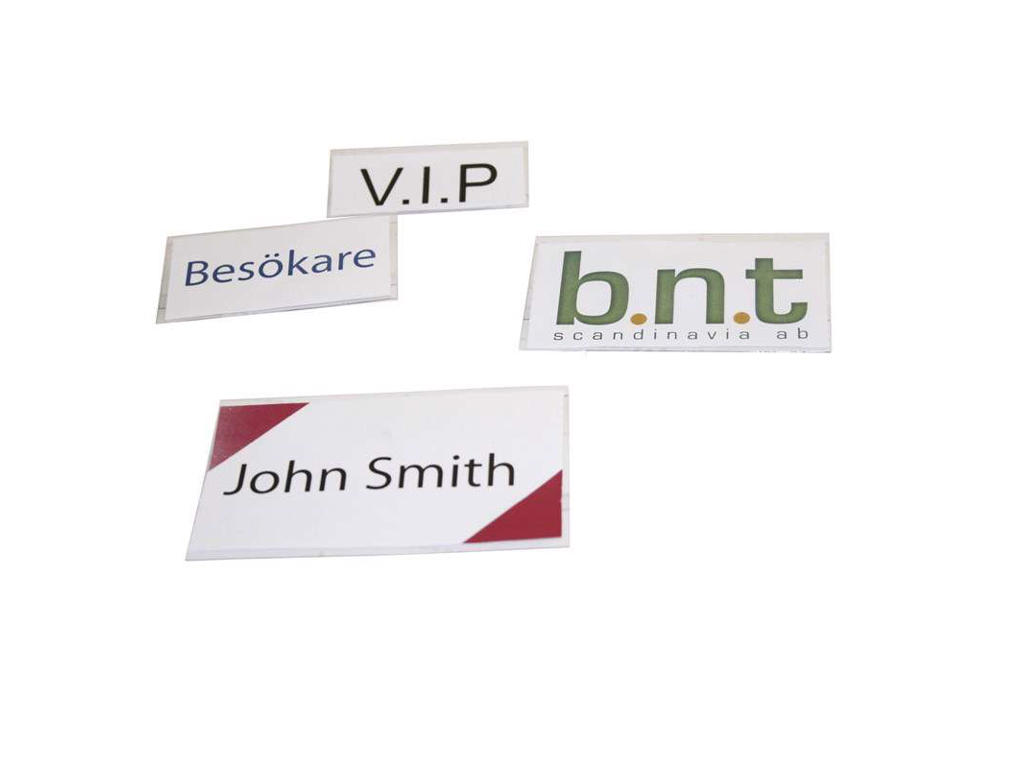 Indstik til navneskilt 50x90 mm 25 ark BNT
