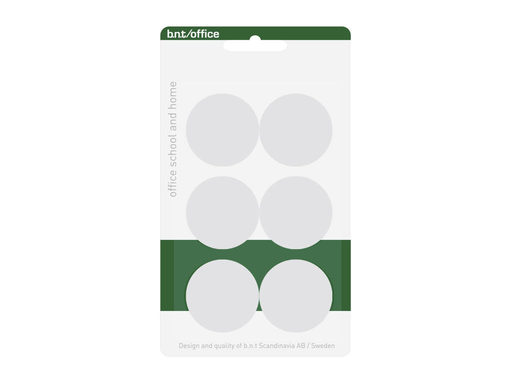 Magneter BNT Ø30 mm hvid 6 stk.