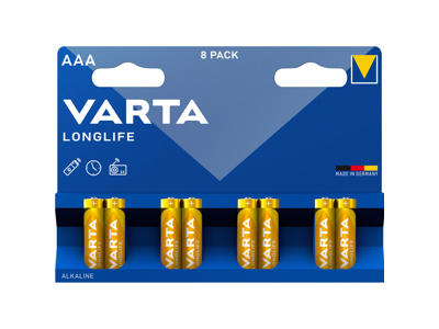 Batteri Varta Longlife  AAA 8 stk