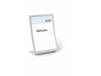 Bordskilt DURAVIEW A4 sølv