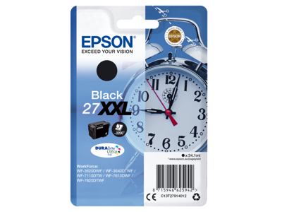 Epson blæk 27XXL sort, 2200 sider