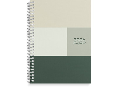 A6 ugekalender tværformat tekstilpræg 2026