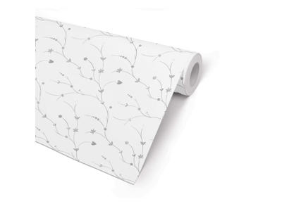 Gavepapir | My Heart | hvid/silver | 57 cm x 100 meter