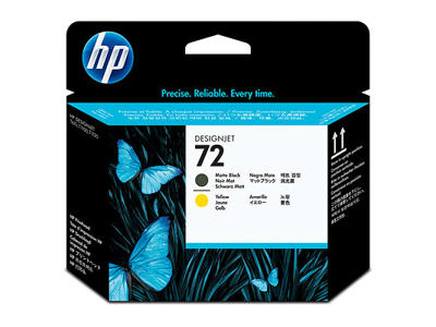 HP 72 Printhoved C9384A sort / gul