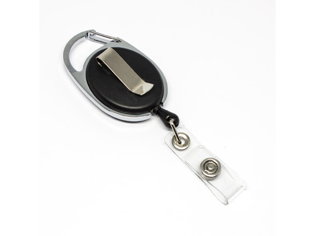 Kortholder yoyo sort med krog- og bælteclips