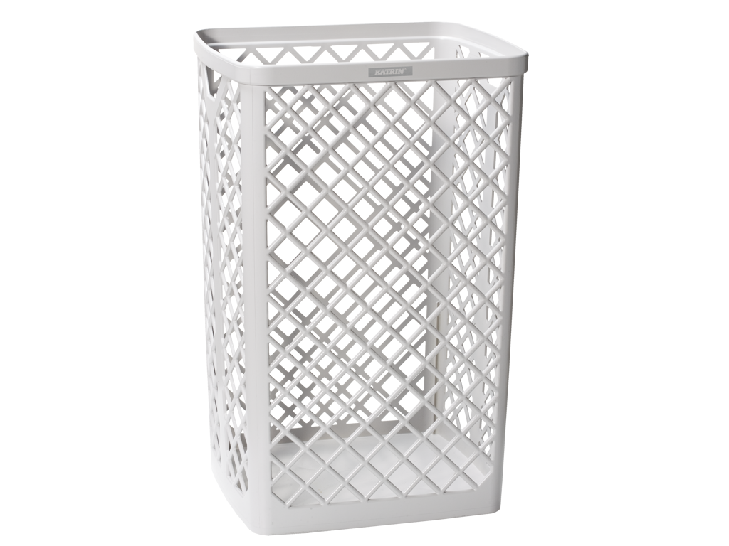 Affaldskurv Katrin 4287 40 l til væg hvid