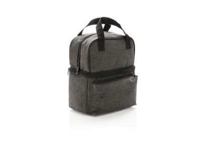 Køletaske med 2 isolerede rum, stenkul