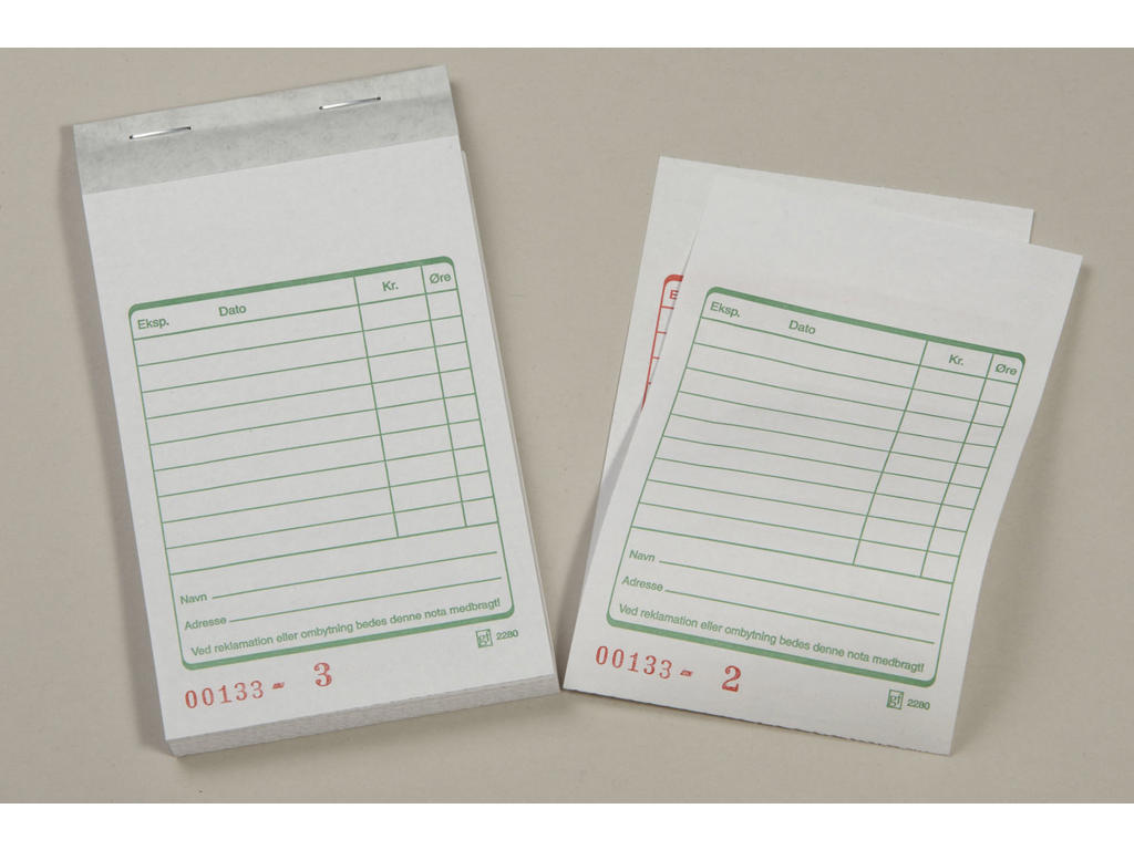 Kasseblokke GF2280 85x145mm 2x50 blade