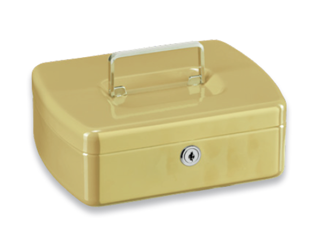 Pengekasse med Møntindsats, Sand Yellow, 75x202x157 mm
