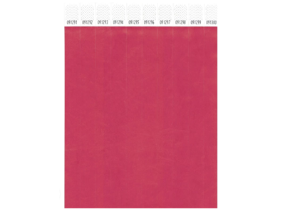 Armbånd rød 100 stk. fortl. numre