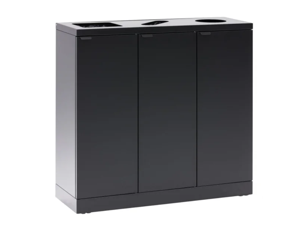 Affaldsbeholder Bica 3x65L sort