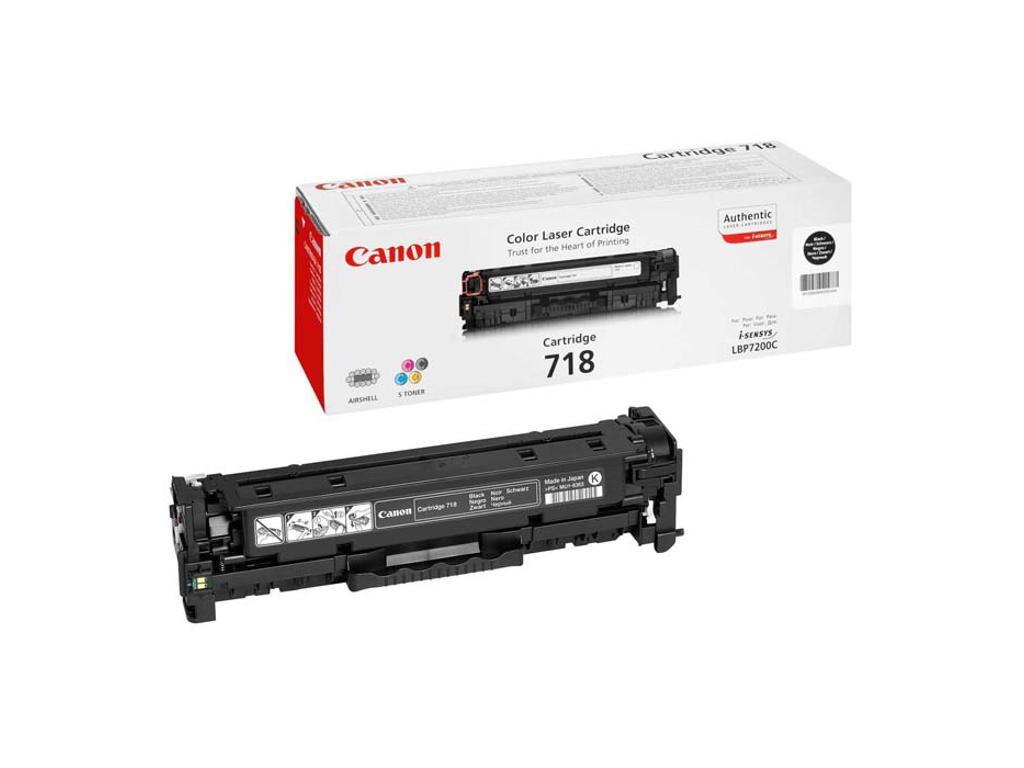 Canon toner 718BK sort, 3400 sider