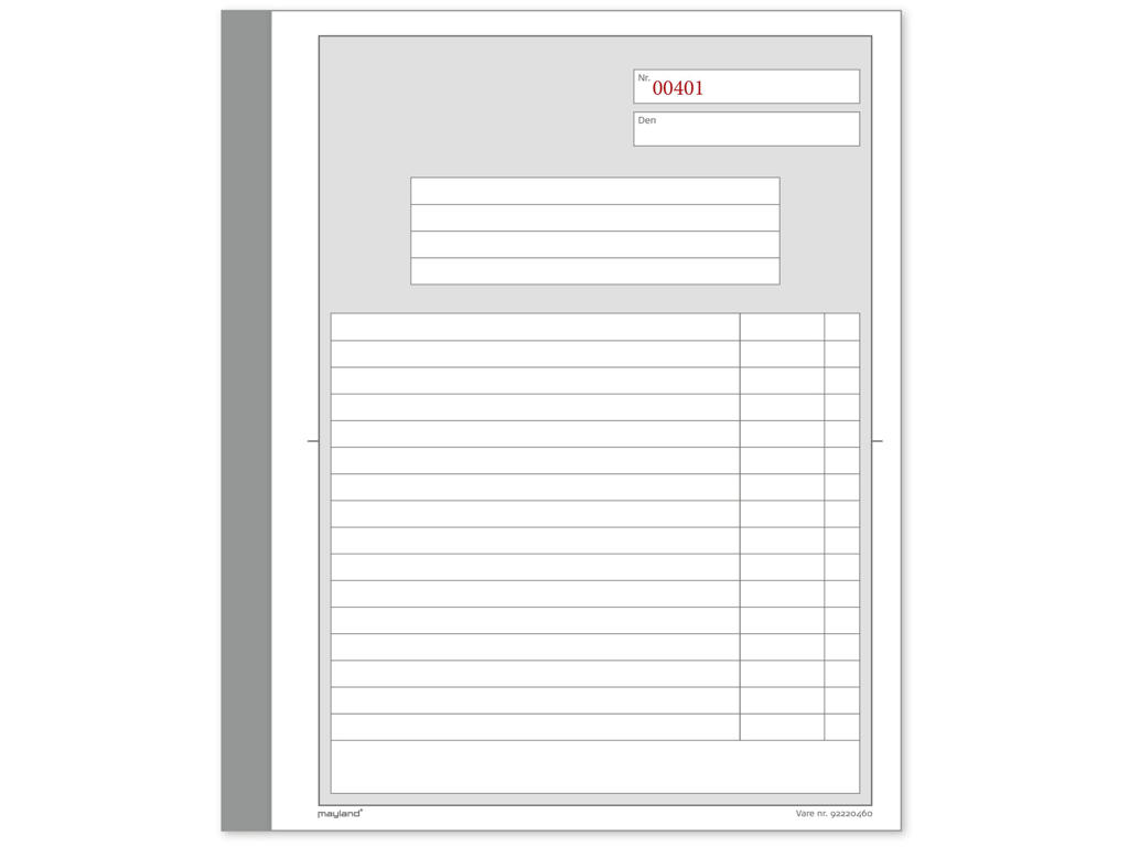 Triplikatbog 92 2204 60 148x200mm 3x50 blade